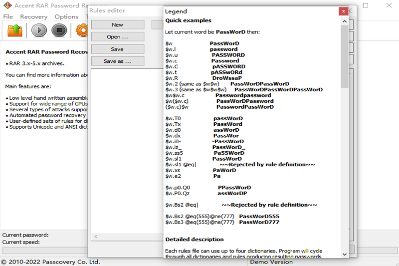 Accent RAR Password Recovery Proͼ3